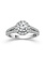 14K White Gold Round Brilliant Diamond Halo Engagement Ring