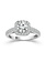 14K White Gold Round Diamond with Cushion Halo Engagement Ring