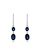 14K White Gold Sapphire and Diamond Drop Earrings