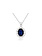 14K White Gold Sapphire and Diamond Necklace