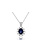 14K White Gold Sapphire and Diamond Necklace