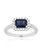 14K White Gold Sapphire and Diamond Ring