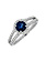 14K White Gold Sapphire and Diamond Ring