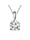 14K White Gold Solitaire 1/2ct Diamond Pendant