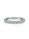 14K White Gold Swiss Blue Topaz Stackable Ring