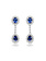 14K White Gold Tanzanite and Diamond Earrings