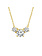 14K Yellow Gold 1/2ctw Diamond Trio Necklace