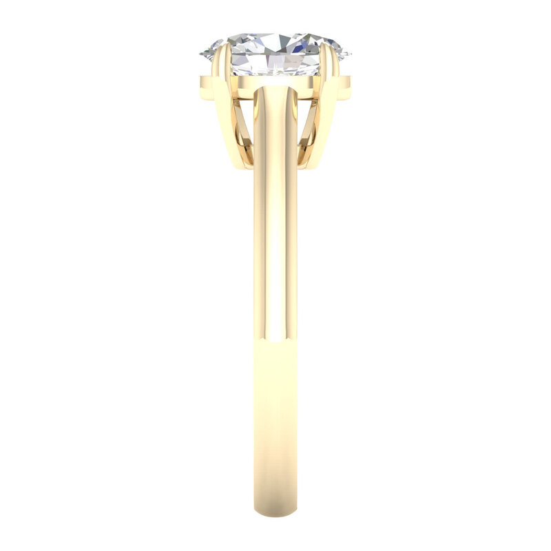 14K Yellow Gold 1.50ct Lab Grown Oval Diamond Solitaire Engagement Ring