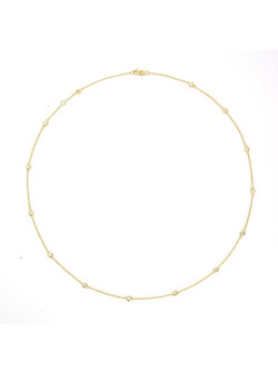 14K Yellow Gold 18" Diamonds by the Yard Necklace