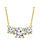 14K Yellow Gold 1ctw Diamond Trio Necklace