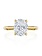 14K Yellow Gold 2t Oval Diamond Solitaire Engagement Ring