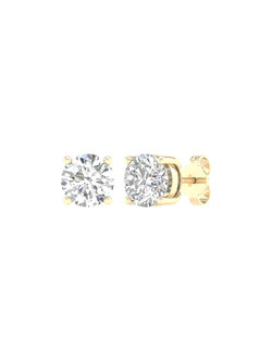 14K Yellow Gold 3ctw Lab Grown Diamond Studs