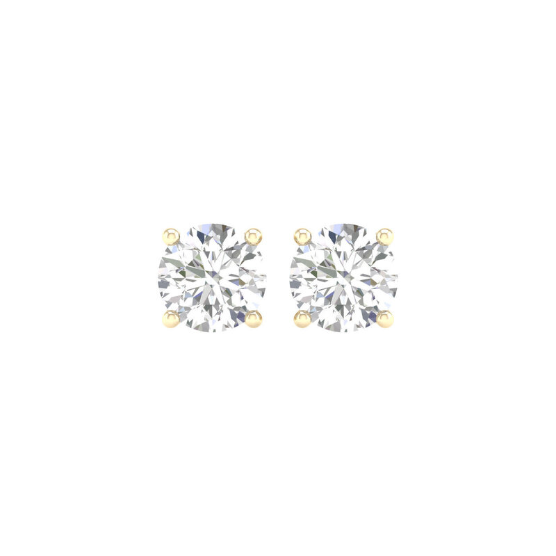 14K Yellow Gold 3ctw Lab Grown Diamond Studs