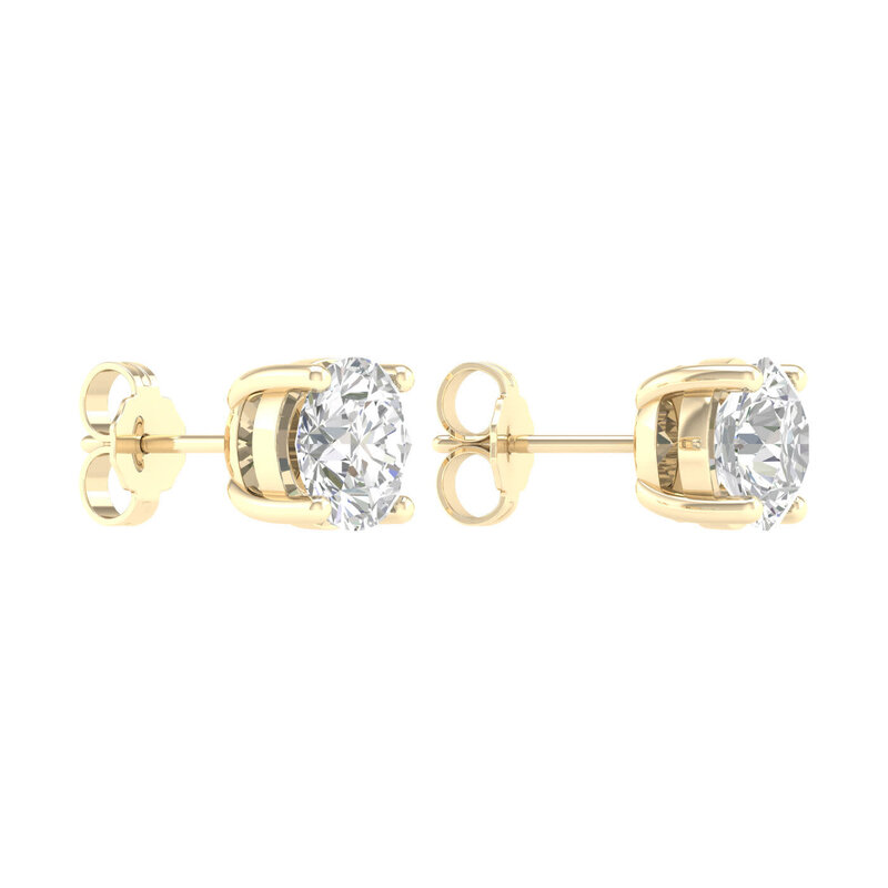 14K Yellow Gold 3ctw Lab Grown Diamond Studs