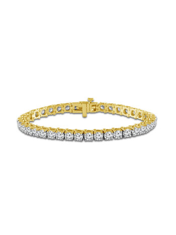 14K Yellow Gold 5ctw Diamond Tennis Bracelet