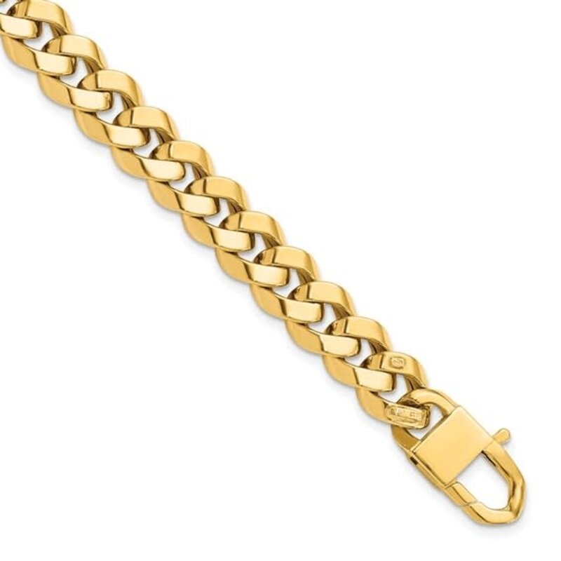 14K Yellow Gold 8" Polished Curb Bracelet