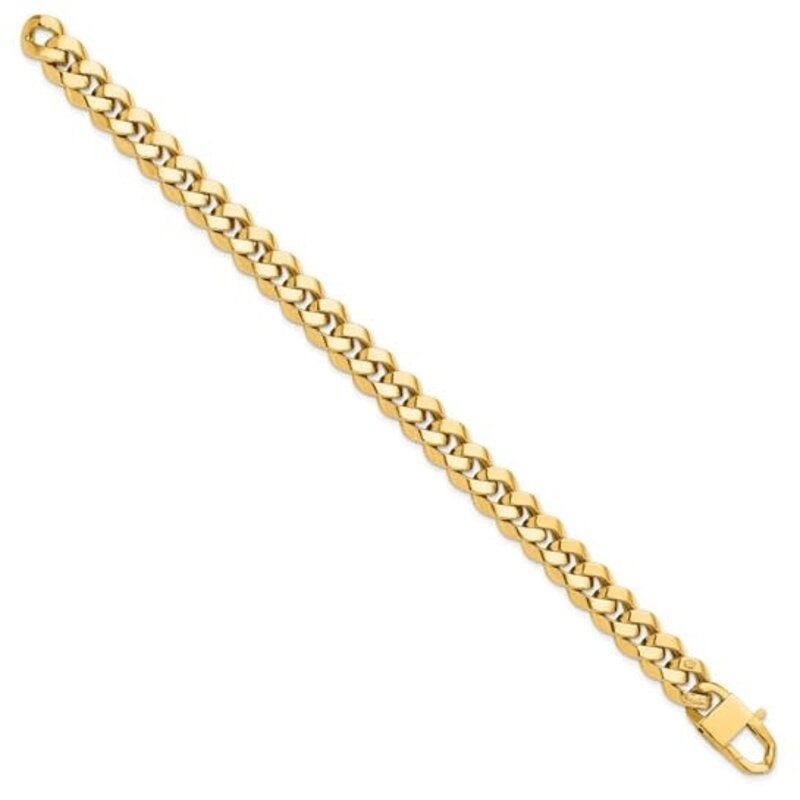 14K Yellow Gold 8" Polished Curb Bracelet