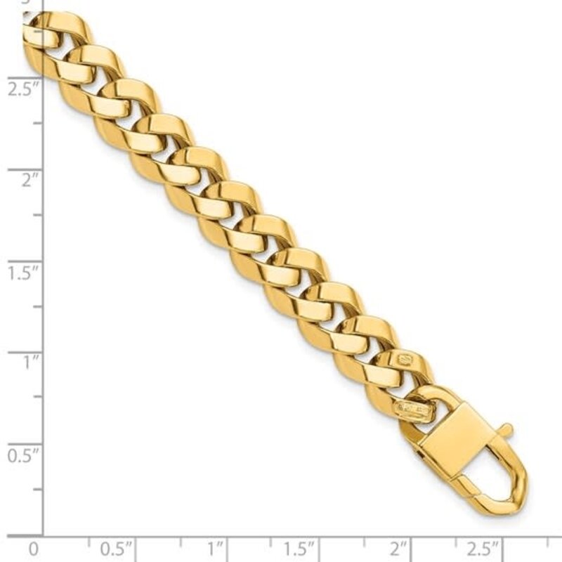 14K Yellow Gold 8" Polished Curb Bracelet