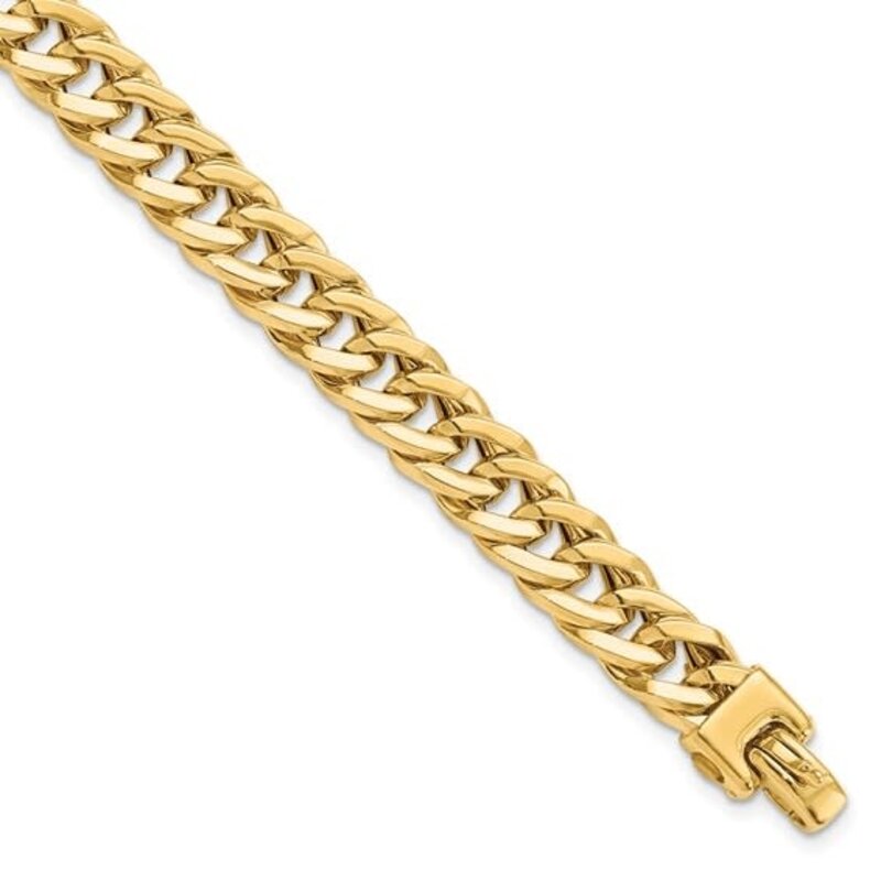 14K Yellow Gold 8.3MM Curb Bracelet