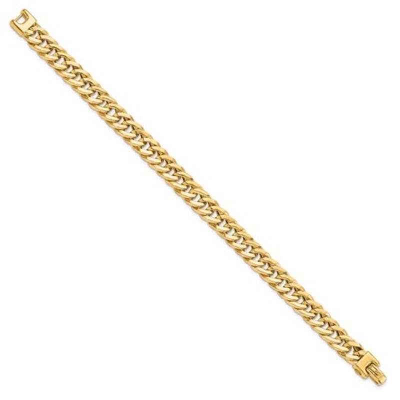 14K Yellow Gold 8.3MM Curb Bracelet