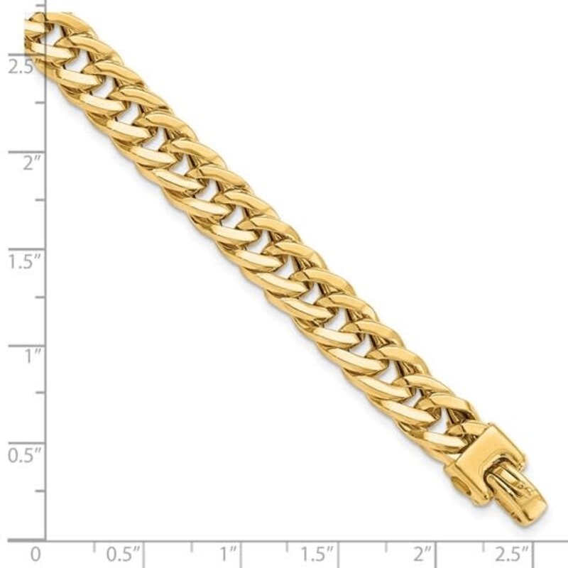 14K Yellow Gold 8.3MM Curb Bracelet