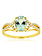 14K Yellow Gold Aquamarine and Diamond Ring