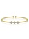 14K Yellow Gold Bujukan Bead Cuff Bracelet with Cluster Diamond Hexagon Stations