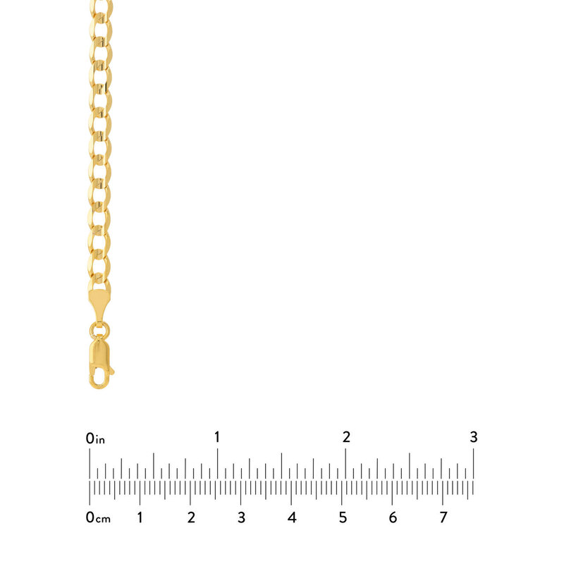 14K Yellow Gold Concave Curb Chain