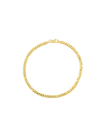 14K Yellow Gold Cuban Chain Bracelet