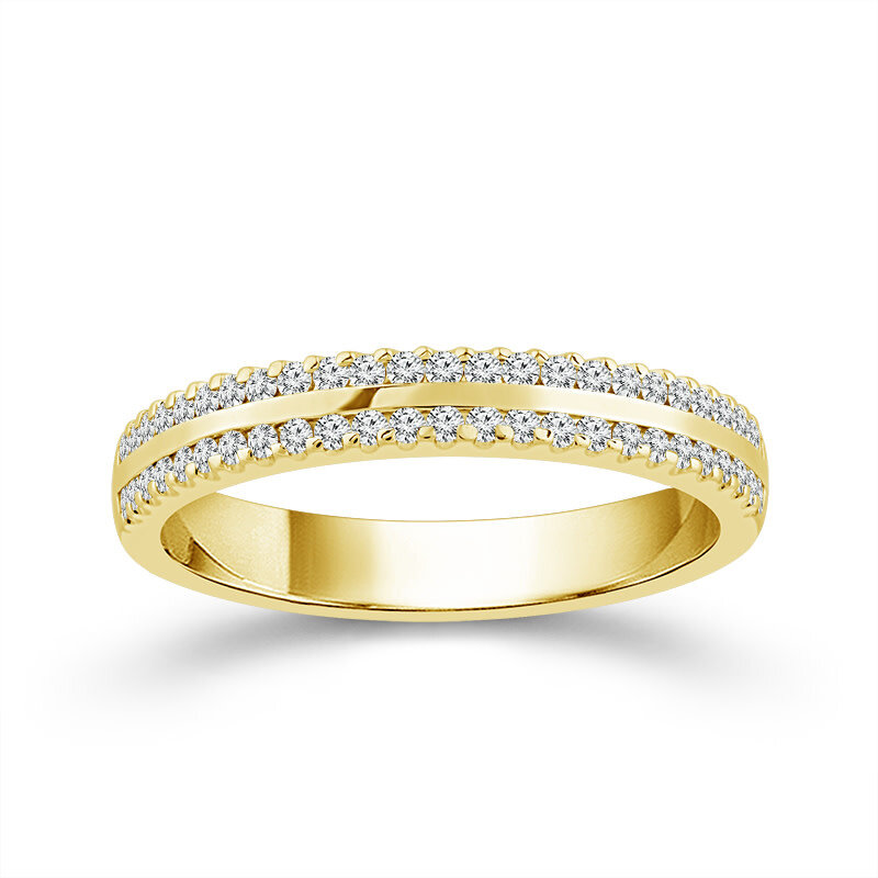 14K Yellow Gold Diamond Band