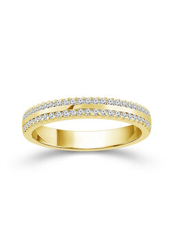 14K Yellow Gold Diamond Band