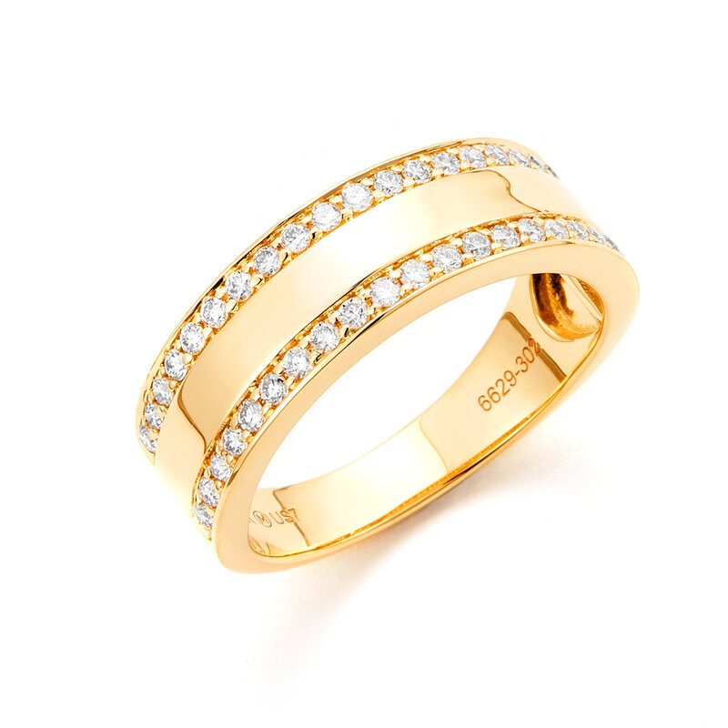 14K Yellow Gold Diamond Band