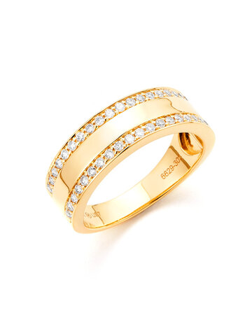 14K Yellow Gold Diamond Band