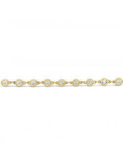 14K Yellow Gold Diamond Bezel Set Bracelet