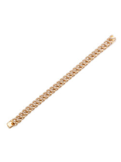 14K Yellow Gold Diamond Link Bracelet