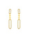 14K Yellow Gold Diamond Link Chain Drop Earrings