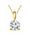 14K Yellow Gold Diamond Solitaire Pendant