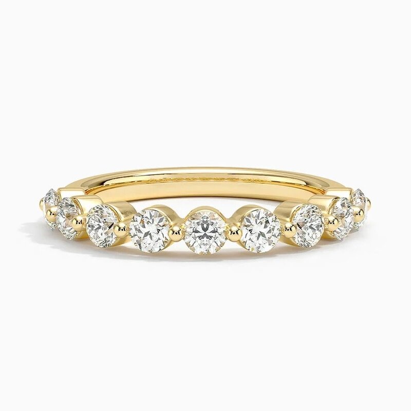 14K Yellow Gold Floating Diamond Band