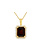 14K Yellow Gold Garnet and Diamond Necklace