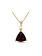 14K Yellow Gold Garnet and Diamond Necklace