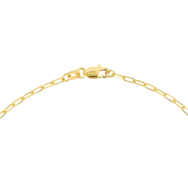 14K Yellow Gold Hammered Cross Anklet