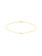 14K Yellow Gold Hammered Cross Anklet