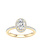 14K Yellow Gold Lab Grown Oval Halo Diamond Engagement Ring