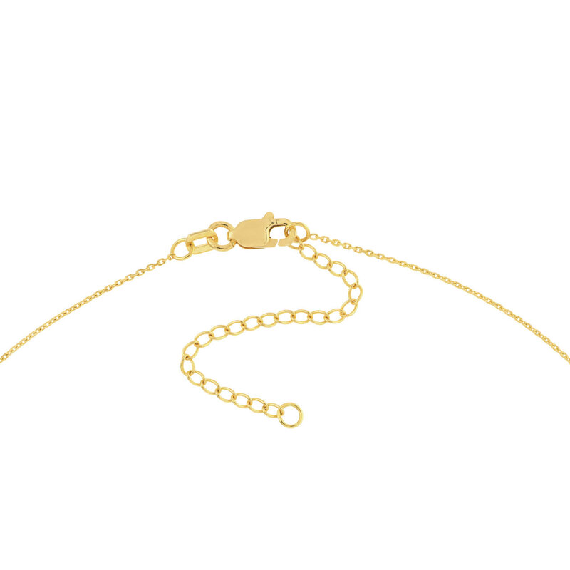 14K Yellow Gold Nameplate Bar Necklace