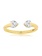 14K Yellow Gold Negative Space Diamond Ring