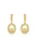 14K Yellow Gold Opal and Diamond Earrings