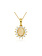 14K Yellow Gold Opal and Diamond Necklace