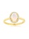 14K Yellow Gold Opal and Diamond Ring