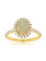 14K Yellow Gold Opal and Diamond Ring