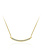 14K Yellow Gold Pave Diamond Curved Bar Necklace